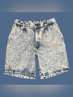 Vintage Bristol Blues Acid Wash Denim Shorts USA Made High Rise Mom Fit